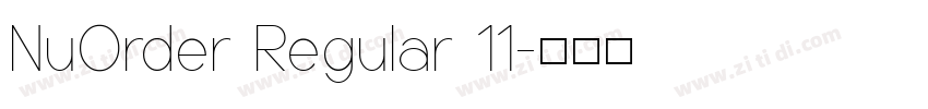 NuOrder Regular 11字体转换